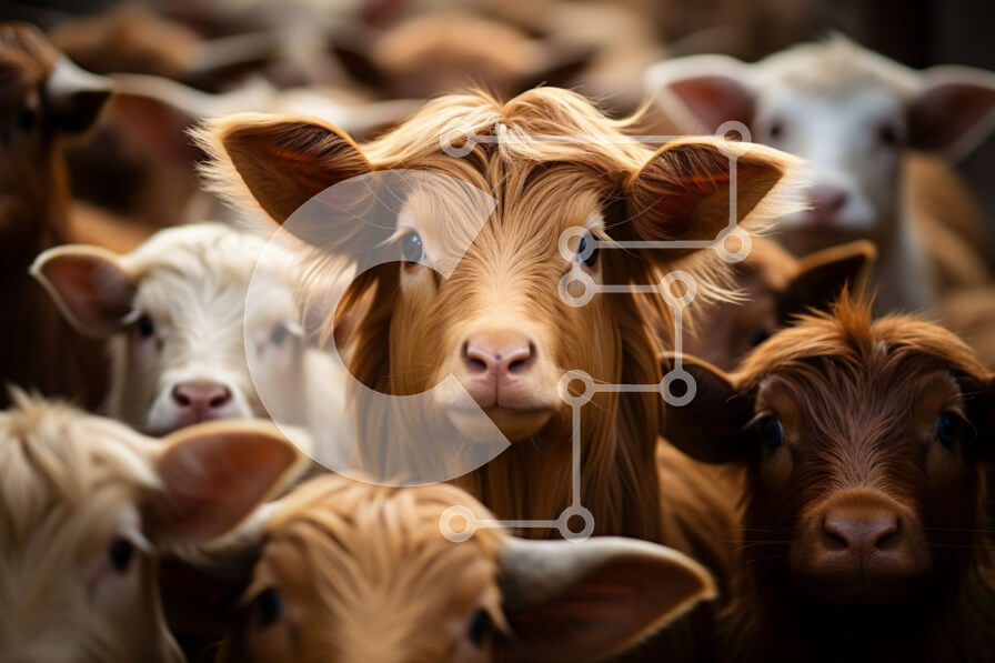 Intra Συλλεκτικό Ξύλινο Παζλ Plywood  4mm - Όμορφη εικόνα καφέ αγελάδων που βόσκουν σε ένα χωράφι Σε Ξύλινο Κουτί - Διαστάσεις: 10x10 cm – 25 κομμάτια