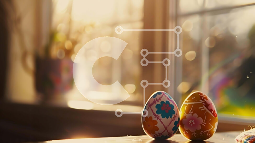 Intra Συλλεκτικό Ξύλινο Παζλ Plywood  4mm - Πολύχρωμα Πασχαλινά αυγά και διακοσμήσεις λαγουδάκι Σε Ξύλινο Κουτί - Διαστάσεις: 10x10 cm – 25 κομμάτια