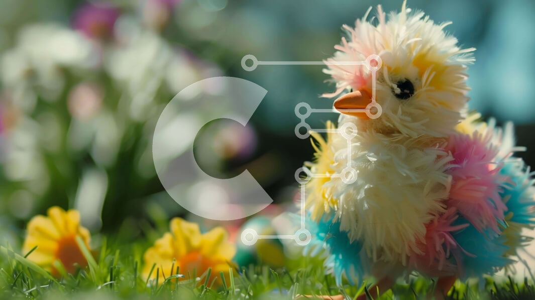 Intra Συλλεκτικό Ξύλινο Παζλ Plywood  4mm - Πολύχρωμο γεμιστό κοτόπουλο στον κήπο της άνοιξης Σε Ξύλινο Κουτί - Διαστάσεις Puzzle: 10x10 cm – 25 κομμάτια