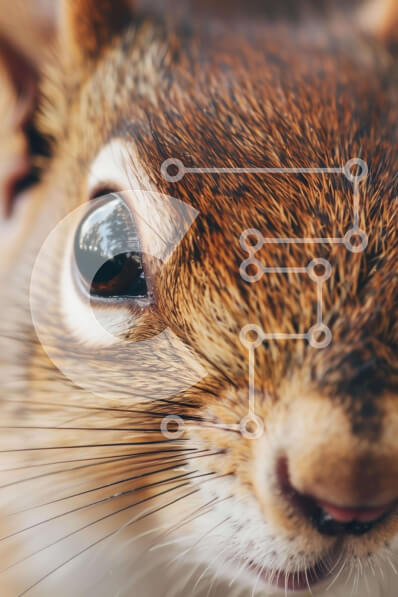 Σετ των 2 Intra Συλλεκτικό Ξύλινο Παζλ Plywood  4mm - Κοντινό πλάνο ενός καφέ σκίουρου που κοιτάζει περίεργα Σε Ξύλινο Κουτί - Διαστάσεις: 10x10 cm – 25 κομμάτια