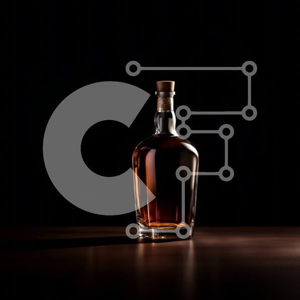 Σετ των 2 Intra Συλλεκτικό Ξύλινο Παζλ Plywood  4mm - Μπουκάλι ουίσκι σε ρουστίκ ξύλινο τραπέζι Σε Ξύλινο Κουτί - Διαστάσεις: 10x10 cm – 25 κομμάτια