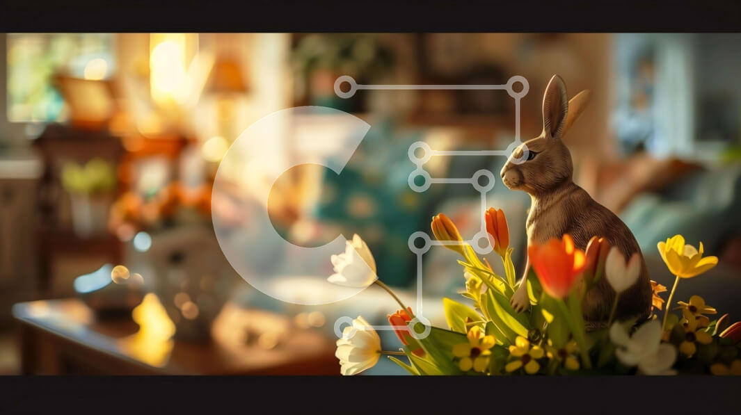 Intra Συλλεκτικό Ξύλινο Παζλ Plywood  4mm - Ειδώλιο λαγουδάκι με λουλούδια και βιβλία Σε Ξύλινο Κουτί - Διαστάσεις Puzzle: 10x10 cm – 25 κομμάτια