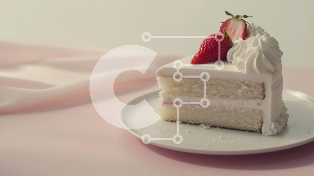 Σετ των 2 Intra Συλλεκτικό Ξύλινο Παζλ Plywood  4mm - Λαχταριστό λευκό κέικ με σαντιγί και φράουλες Σε Ξύλινο Κουτί - Διαστάσεις: 10x10 cm – 25 κομμάτια