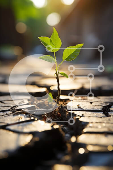 Σετ των 2 Intra Συλλεκτικό Ξύλινο Παζλ Plywood  4mm - Όμορφη εικόνα ενός φυτού που ευδοκιμεί σε απίθανες συνθήκες Σε Ξύλινο Κουτί - Διαστάσεις: 10x10 cm – 25 κομμάτια