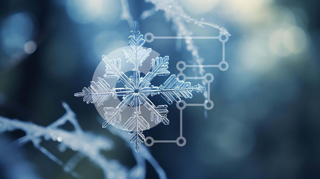 Intra Συλλεκτικό Ξύλινο Παζλ Plywood  4mm - Παγωμένη νιφάδα χιονιού που κρέμεται από κλαδιά δέντρων Σε Ξύλινο Κουτί - Διαστάσεις: 10x10 cm – 25 κομμάτια