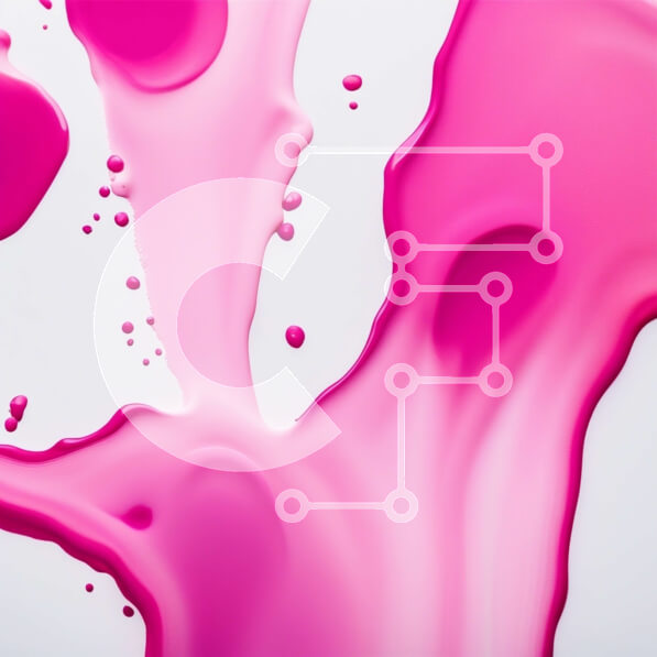 Intra Συλλεκτικό Ξύλινο Παζλ Plywood  4mm - Εκπληκτική κινηματογράφηση σε πρώτο πλάνο του Splash of Pink Liquid σε λευκή επιφάνεια Σε Ξύλινο Κουτί - Διαστάσεις Puzzle: 10x10 cm – 25 κομμάτια