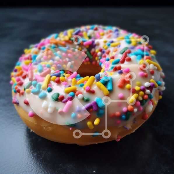 Σετ των 2 Intra Συλλεκτικό Ξύλινο Παζλ Plywood  4mm - Λαχταριστό γλασέ ντόνατ με πολύχρωμα πασπαλίσματα Σε Ξύλινο Κουτί - Διαστάσεις: 10x10 cm – 25 κομμάτια