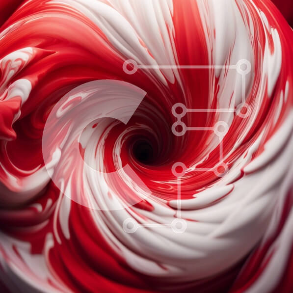 Σετ των 2 Intra Συλλεκτικό Ξύλινο Παζλ Plywood  4mm - Νόστιμο κόκκινο και λευκό καραμέλα στροβιλισμού νήματος Σε Ξύλινο Κουτί - Διαστάσεις: 10x10 cm – 25 κομμάτια