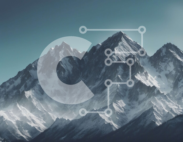 Intra Συλλεκτικό Ξύλινο Παζλ Plywood  4mm - Οροσειρά με χιονισμένες κορυφές και συννεφιασμένο ουρανό Σε Ξύλινο Κουτί - Διαστάσεις: 10x10 cm – 25 κομμάτια