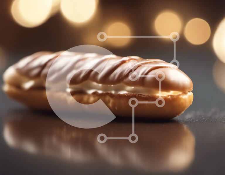 Σετ των 2 Intra Συλλεκτικό Ξύλινο Παζλ Plywood  4mm - Νόστιμο ντόνατ με κρέμα τυριού παγωμένο σε φωτισμένο τραπέζι Σε Ξύλινο Κουτί - Διαστάσεις: 10x10 cm – 25 κομμάτια