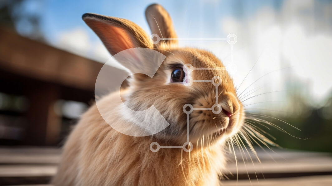 Σετ των 2 Intra Συλλεκτικό Ξύλινο Παζλ Plywood  4mm - Αξιολάτρευτη εικόνα ενός καφέ κουνελιού σε μια ηλιόλουστη μέρα Σε Ξύλινο Κουτί - Διαστάσεις: 10x10 cm – 25 κομμάτια