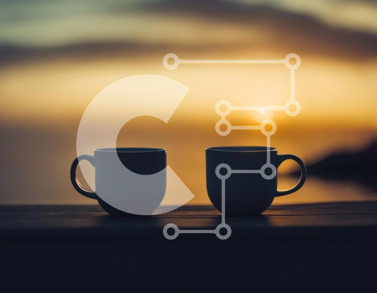 Intra Συλλεκτικό Ξύλινο Παζλ Plywood  4mm - Ζευγάρι που απολαμβάνει τον καφέ με θέα στο ηλιοβασίλεμα Σε Ξύλινο Κουτί - Διαστάσεις Puzzle: 10x10 cm – 25 κομμάτια