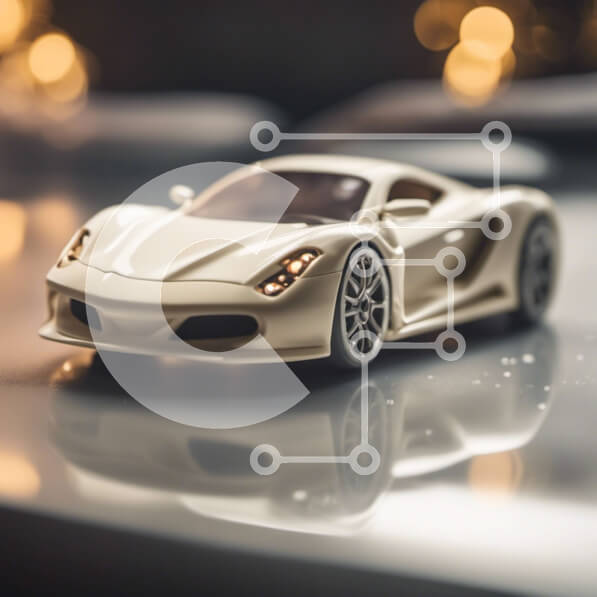 Intra Συλλεκτικό Ξύλινο Παζλ Plywood  4mm - Παιχνίδι σπορ αυτοκίνητο σε επιτραπέζιο με αντανακλάσεις Σε Ξύλινο Κουτί - Διαστάσεις: 10x10 cm – 25 κομμάτια