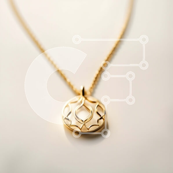 Σετ των 2 Intra Συλλεκτικό Ξύλινο Παζλ Plywood  4mm - Κομψό χρυσό κολιέ με μοναδικό κυκλικό σχέδιο Σε Ξύλινο Κουτί - Διαστάσεις: 10x10 cm – 25 κομμάτια