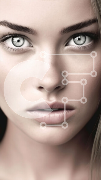 Intra Συλλεκτικό Ξύλινο Παζλ Plywood  4mm - Φυσική ομορφιά μιας νεαρής γυναίκας με ξανθά μαλλιά και μπλε μάτια Σε Ξύλινο Κουτί - Διαστάσεις Puzzle: 10x10 cm – 25 κομμάτια