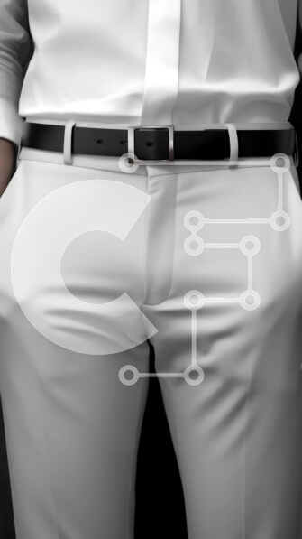 Intra Συλλεκτικό Ξύλινο Παζλ Plywood  4mm - Κομψός άνδρας με λευκή στολή με μαύρη ζώνη και παπούτσια Σε Ξύλινο Κουτί - Διαστάσεις Puzzle: 10x10 cm – 25 κομμάτια