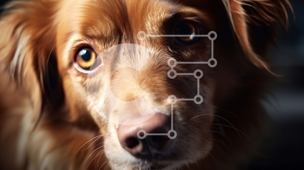 Σετ των 2 Intra Συλλεκτικό Ξύλινο Παζλ Plywood  4mm - Σαγηνευτική εικόνα ενός σοβαρού καφέ σκύλου Σε Ξύλινο Κουτί - Διαστάσεις: 10x10 cm – 25 κομμάτια