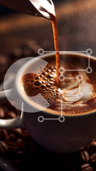 Intra Συλλεκτικό Ξύλινο Παζλ Plywood  4mm - Φρεσκοκομμένος καφές με γάλα που χύνεται Σε Ξύλινο Κουτί - Διαστάσεις: 10x10 cm – 25 κομμάτια