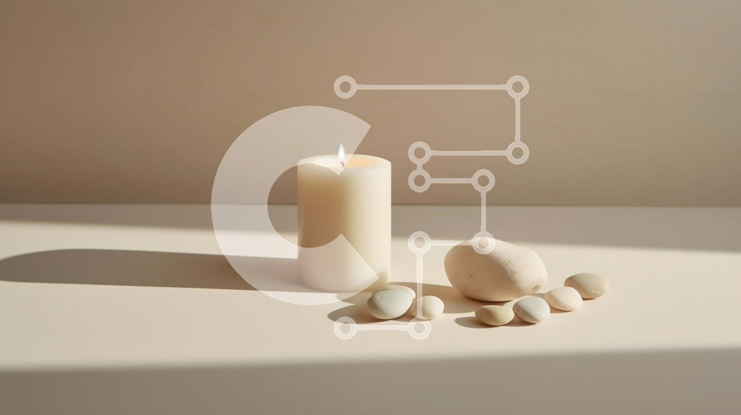 Intra Συλλεκτικό Ξύλινο Παζλ Plywood  4mm - Ζεστή και άνετη εικόνα ενός λευκού κεριού με βράχους Σε Ξύλινο Κουτί - Διαστάσεις: 10x10 cm – 25 κομμάτια