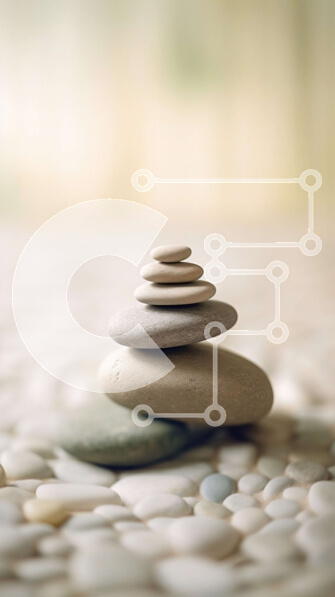 Σετ των 2 Intra Συλλεκτικό Ξύλινο Παζλ Plywood  4mm - Όμορφη φωτογραφία φύσης στοίβας από βότσαλα σε πέτρινο πάτωμα Σε Ξύλινο Κουτί - Διαστάσεις: 10x10 cm – 25 κομμάτια