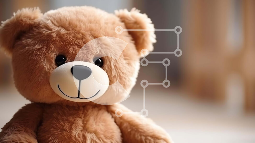 Σετ των 2 Intra Συλλεκτικό Ξύλινο Παζλ Plywood  4mm - Χαρούμενο καφέ αρκουδάκι που κάθεται σε ένα άδειο δωμάτιο Σε Ξύλινο Κουτί - Διαστάσεις: 10x10 cm – 25 κομμάτια