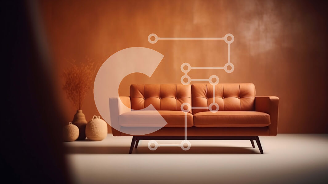 Intra Συλλεκτικό Ξύλινο Παζλ Plywood  4mm - Καφέ δερμάτινος καναπές σε μοντέρνο σαλόνι Σε Ξύλινο Κουτί - Διαστάσεις Puzzle: 10x10 cm – 25 κομμάτια