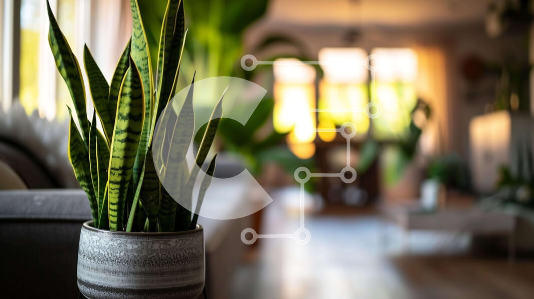 Intra Συλλεκτικό Ξύλινο Παζλ Plywood  4mm - Υγιές φυτό σε γλάστρα στο σαλόνι Σε Ξύλινο Κουτί - Διαστάσεις Puzzle: 10x10 cm – 25 κομμάτια