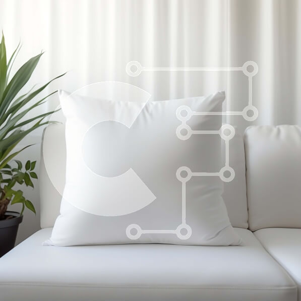 Intra Συλλεκτικό Ξύλινο Παζλ Plywood  4mm - Λευκός καναπές με φυτό σε γλάστρα και μπεζ κουρτίνες Σε Ξύλινο Κουτί - Διαστάσεις Puzzle: 10x10 cm – 25 κομμάτια