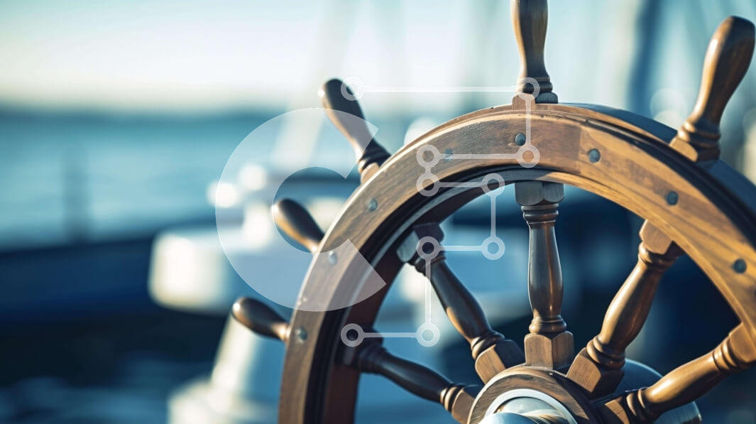 Intra Συλλεκτικό Ξύλινο Παζλ Plywood  4mm - Κοντινό πλάνο του ξύλινου τιμονιού πλοίου Σε Ξύλινο Κουτί - Διαστάσεις Puzzle: 10x10 cm – 25 κομμάτια