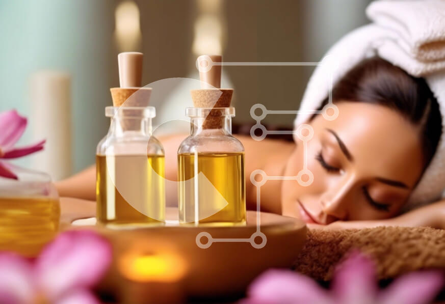 Intra Συλλεκτικό Ξύλινο Παζλ Plywood  4mm - Γυναίκα με αιθέρια έλαια σε σπα Σε Ξύλινο Κουτί - Διαστάσεις Puzzle: 10x10 cm – 25 κομμάτια