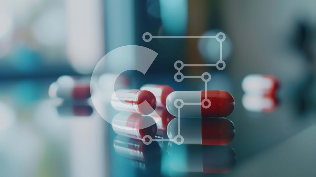 Intra Συλλεκτικό Ξύλινο Παζλ Plywood  4mm - Διάσπαρτες κόκκινες και λευκές κάψουλες χαπιών Σε Ξύλινο Κουτί - Διαστάσεις Puzzle: 10x10 cm – 25 κομμάτια