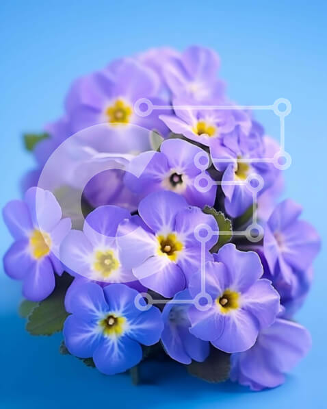 Intra Συλλεκτικό Ξύλινο Παζλ Plywood  4mm - Μπουκέτο με μωβ λουλούδια με κίτρινα κέντρα Σε Ξύλινο Κουτί - Διαστάσεις: 10x10 cm – 25 κομμάτια