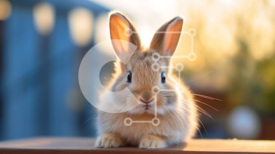 Σετ των 2 Intra Συλλεκτικό Ξύλινο Παζλ Plywood  4mm - Αξιολάτρευτη εικόνα ενός καφέ κουνελιού με μπερδεμένα αυτιά Σε Ξύλινο Κουτί - Διαστάσεις: 10x10 cm – 25 κομμάτια