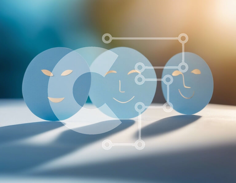 Intra Συλλεκτικό Ξύλινο Παζλ Plywood  4mm - Τρία χάρτινα κοψίματα σε σχήμα χαμογελαστού προσώπου Σε Ξύλινο Κουτί - Διαστάσεις Puzzle: 10x10 cm – 25 κομμάτια