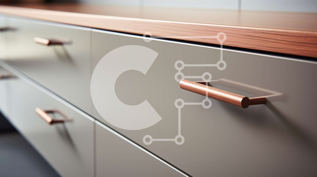 Intra Συλλεκτικό Ξύλινο Παζλ Plywood  4mm - Μοντέρνο ντουλάπι κουζίνας με χάλκινη λαβή Σε Ξύλινο Κουτί - Διαστάσεις Puzzle: 10x10 cm – 25 κομμάτια