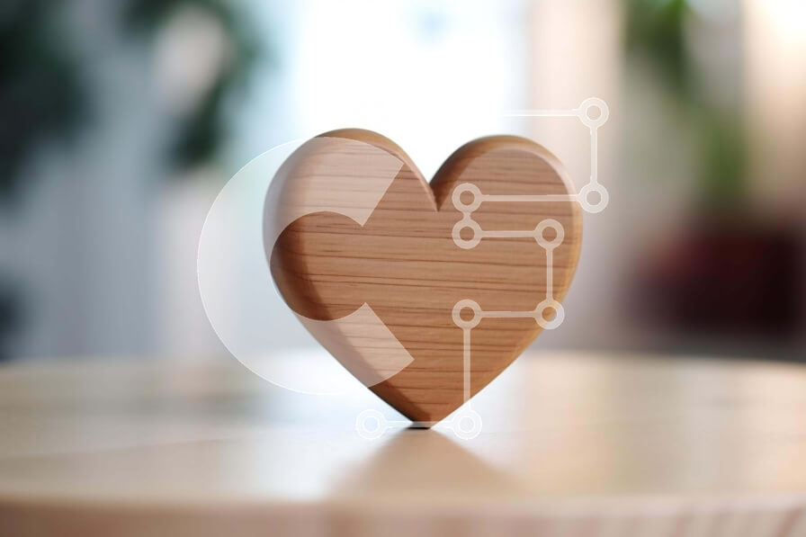 Intra Συλλεκτικό Ξύλινο Παζλ Plywood  4mm - Ξύλινο αντικείμενο σε σχήμα καρδιάς σε ημιτελές τραπέζι Σε Ξύλινο Κουτί - Διαστάσεις: 10x10 cm – 25 κομμάτια