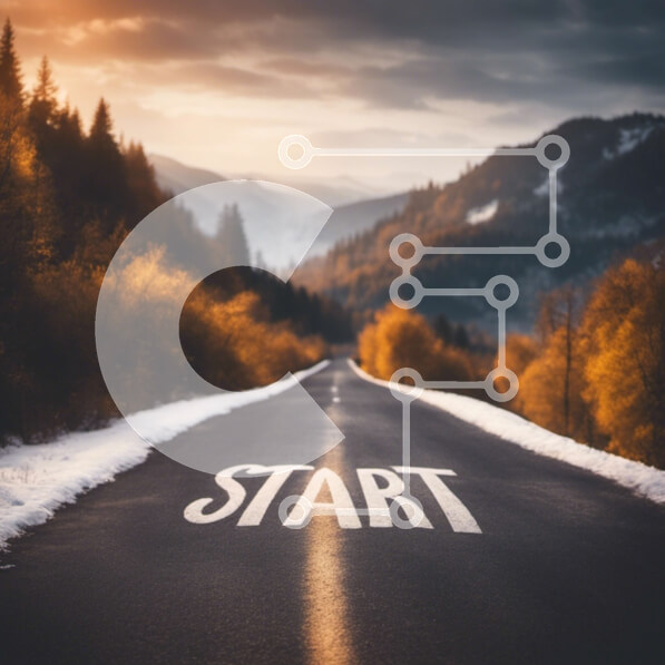 Intra Συλλεκτικό Ξύλινο Παζλ Plywood  4mm - Δρόμος με σημάδι έναρξης στη φύση Σε Ξύλινο Κουτί - Διαστάσεις Puzzle: 10x10 cm – 25 κομμάτια