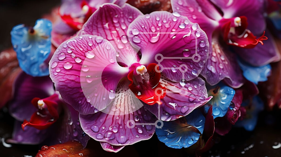 Intra Συλλεκτικό Ξύλινο Παζλ Plywood  4mm - Όμορφη κοντινή φωτογραφία ενός λουλουδιού με σταγονίδια νερού Σε Ξύλινο Κουτί - Διαστάσεις: 10x10 cm – 25 κομμάτια