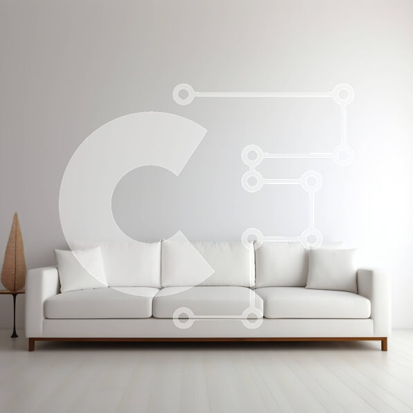 Intra Συλλεκτικό Ξύλινο Παζλ Plywood  4mm - Λευκός καναπές σε ένα όμορφα σχεδιασμένο δωμάτιο Σε Ξύλινο Κουτί - Διαστάσεις Puzzle: 10x10 cm – 25 κομμάτια