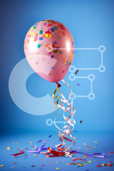 Intra Συλλεκτικό Ξύλινο Παζλ Plywood  4mm - Ροζ μπαλόνι με κομφετί - Ιδανικό για γιορτές Σε Ξύλινο Κουτί - Διαστάσεις Puzzle: 10x10 cm – 25 κομμάτια