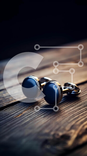 Intra Συλλεκτικό Ξύλινο Παζλ Plywood  4mm - Κομψά ασημένια μανικετόκουμπα σε ξύλινη επιφάνεια Σε Ξύλινο Κουτί - Διαστάσεις Puzzle: 10x10 cm – 25 κομμάτια