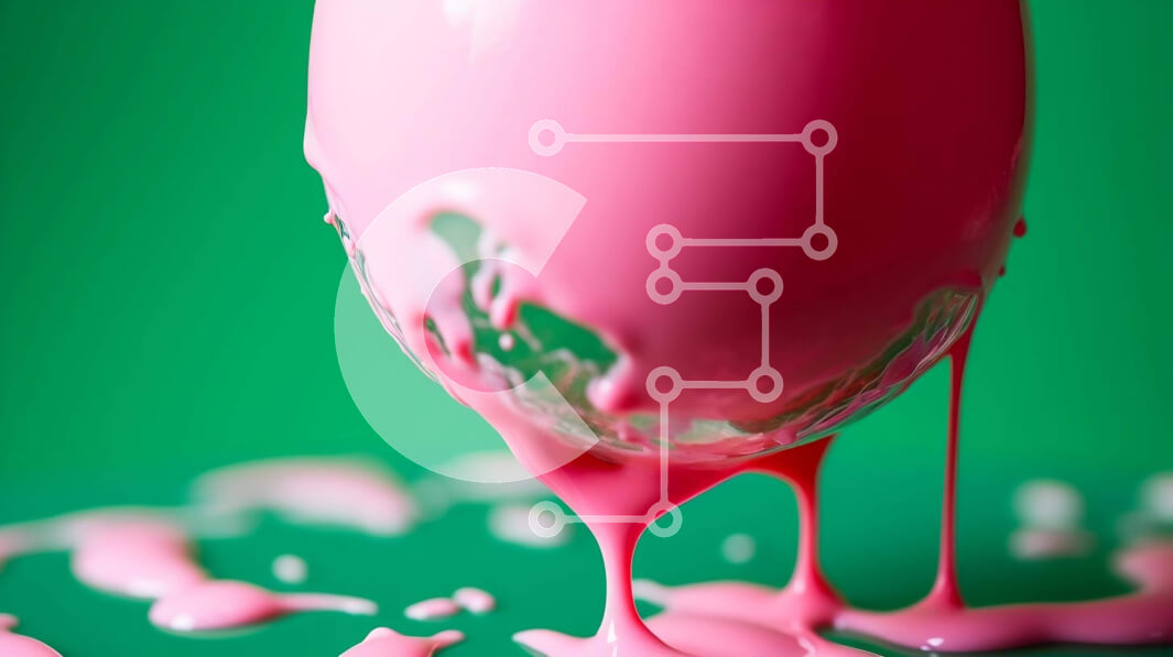 Σετ των 2 Intra Συλλεκτικό Ξύλινο Παζλ Plywood  4mm - Χύνοντας ροζ υγρό από γυαλί σε πράσινο φόντο Σε Ξύλινο Κουτί - Διαστάσεις: 10x10 cm – 25 κομμάτια