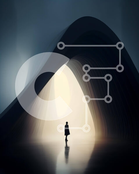 Intra Συλλεκτικό Ξύλινο Παζλ Plywood  4mm - Μοναχική φιγούρα σε φωτισμένο τούνελ Σε Ξύλινο Κουτί - Διαστάσεις Puzzle: 10x10 cm – 25 κομμάτια