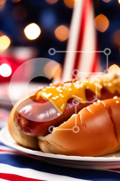 Σετ των 2 Intra Συλλεκτικό Ξύλινο Παζλ Plywood  4mm - Hot Dogs για την Ημέρα της Ανεξαρτησίας με κέτσαπ και μουστάρδα Σε Ξύλινο Κουτί - Διαστάσεις: 10x10 cm – 25 κομμάτια