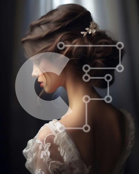 Intra Συλλεκτικό Ξύλινο Παζλ Plywood  4mm - Εκπληκτική νύφη με λευκό νυφικό που κοιτάζει έξω από το παράθυρο Σε Ξύλινο Κουτί - Διαστάσεις Puzzle: 10x10 cm – 25 κομμάτια