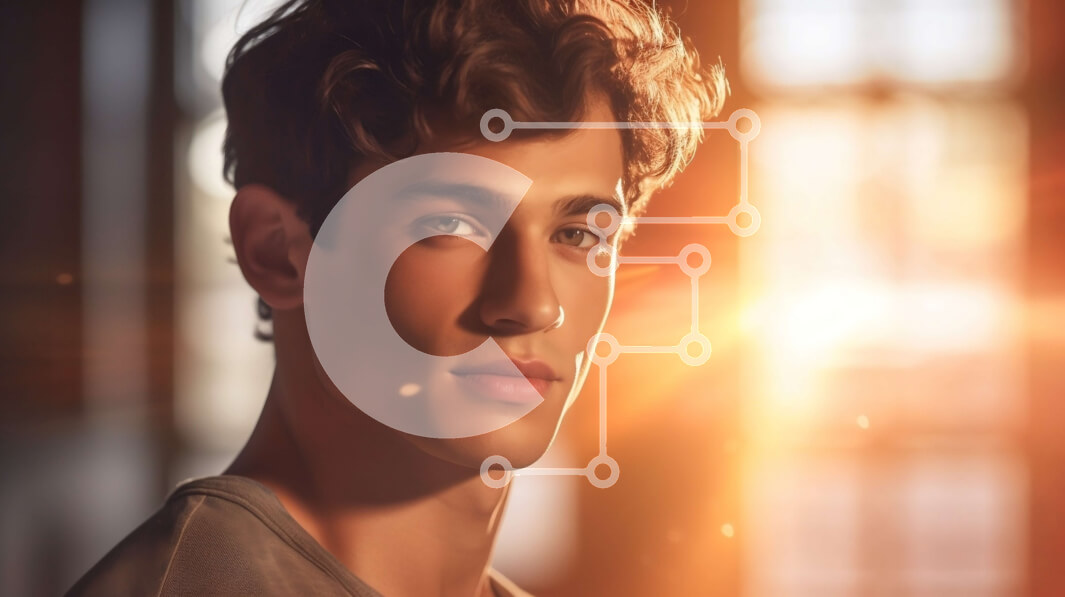 Intra Συλλεκτικό Ξύλινο Παζλ Plywood  4mm - Πορτρέτο ενός σοβαρού νεαρού άνδρα με σπαστά καστανά μαλλιά Σε Ξύλινο Κουτί - Διαστάσεις Puzzle: 10x10 cm – 25 κομμάτια