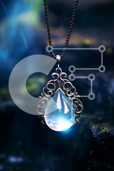 Intra Συλλεκτικό Ξύλινο Παζλ Plywood  4mm - Λαμπερό γυάλινο κρεμαστό κολιέ με ρυθμιζόμενη αλυσίδα Σε Ξύλινο Κουτί - Διαστάσεις Puzzle: 10x10 cm – 25 κομμάτια