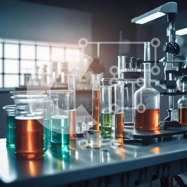 Intra Συλλεκτικό Ξύλινο Παζλ Plywood  4mm - Εργαστηριακός πίνακας με πολύχρωμα υγρά και δοκιμαστικούς σωλήνες Σε Ξύλινο Κουτί - Διαστάσεις Puzzle: 10x10 cm – 25 κομμάτια