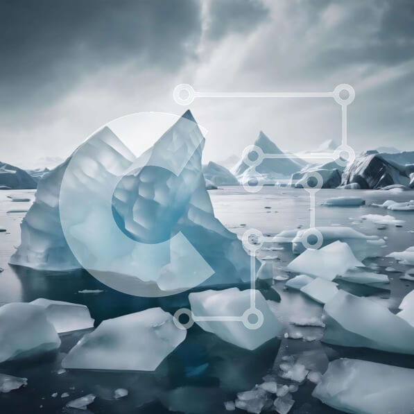 Intra Συλλεκτικό Ξύλινο Παζλ Plywood  4mm - Ομάδα παγόβουνων στο νερό Σε Ξύλινο Κουτί - Διαστάσεις: 10x10 cm – 25 κομμάτια