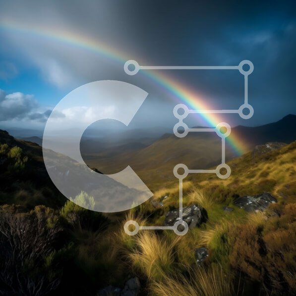 Intra Συλλεκτικό Ξύλινο Παζλ Plywood  4mm - Εκπληκτικό ουράνιο τόξο πάνω από μια οροσειρά Σε Ξύλινο Κουτί - Διαστάσεις: 10x10 cm – 25 κομμάτια